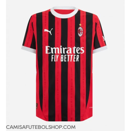 Camisa de time de futebol AC Milan Replicas 1º Equipamento 2024-25 Manga Curta